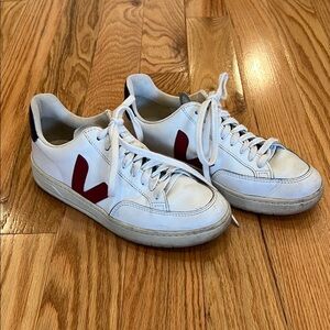 Veja Women’s White and Red Sneakers